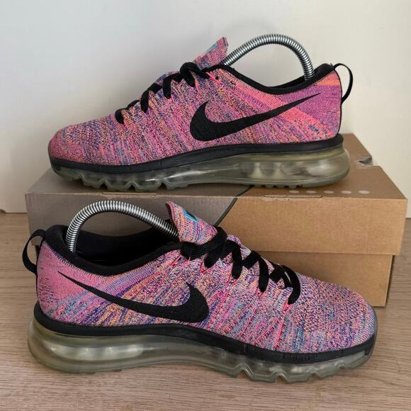 RARE 2015 Nike Flyknit Max MultiColor Women Running Sneakers - SZ 9 - Picture 13 of 13